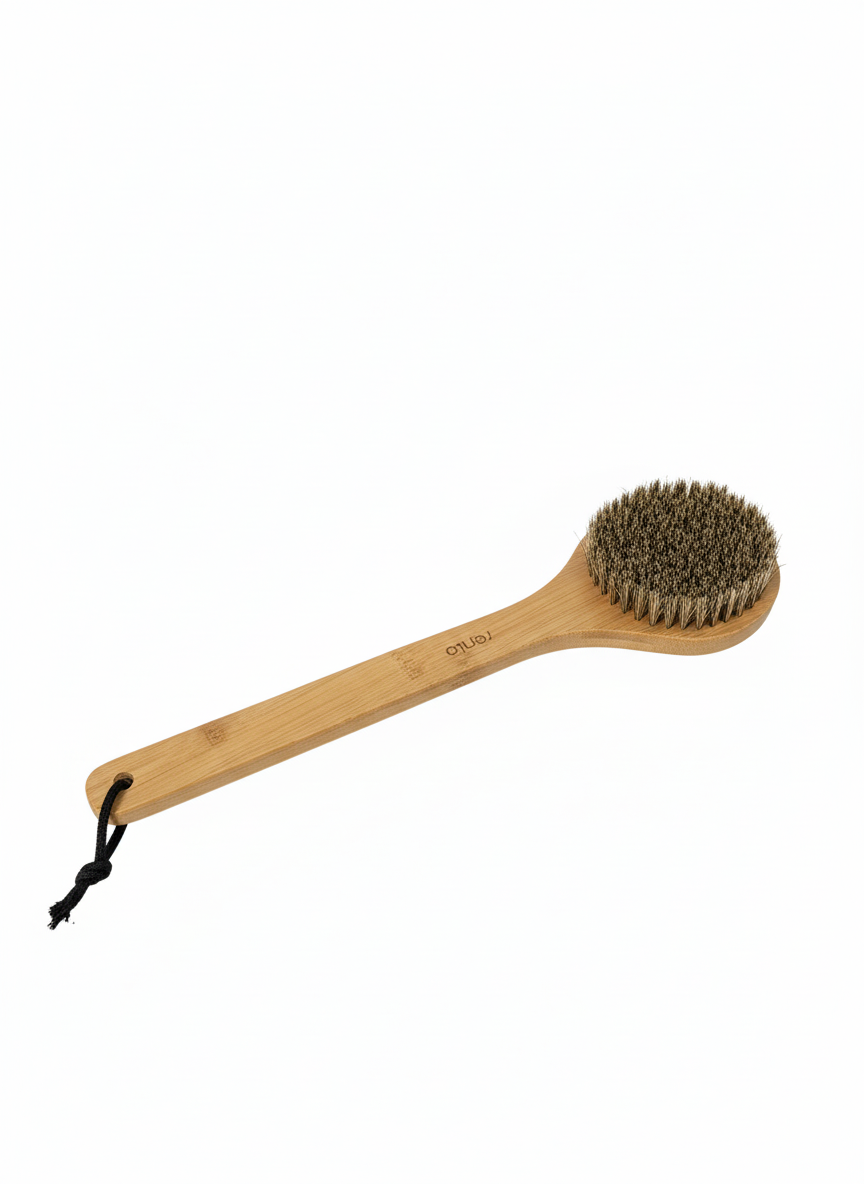 Bamboo Body Brush W/ Long Handle